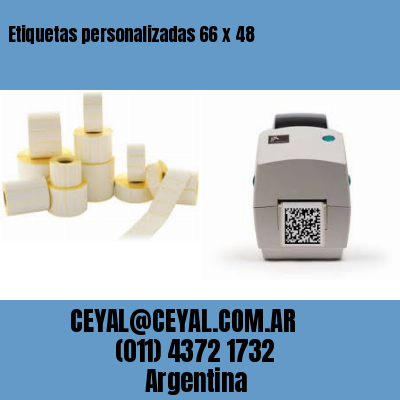 Etiquetas personalizadas 66 x 48