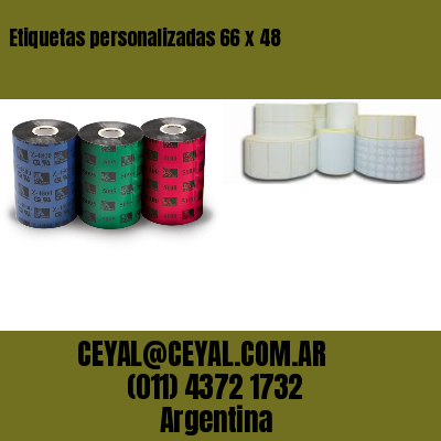 Etiquetas personalizadas 66 x 48