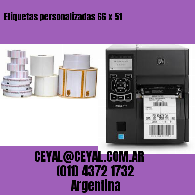 Etiquetas personalizadas 66 x 51