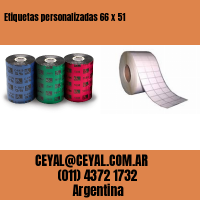 Etiquetas personalizadas 66 x 51