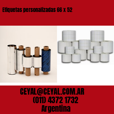 Etiquetas personalizadas 66 x 52
