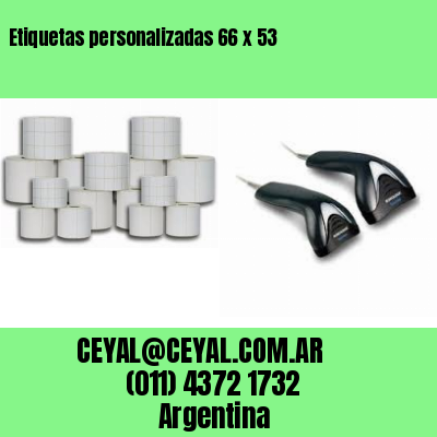 Etiquetas personalizadas 66 x 53