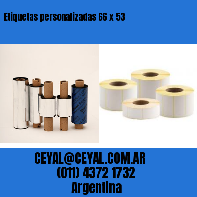 Etiquetas personalizadas 66 x 53