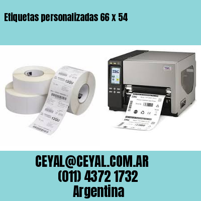 Etiquetas personalizadas 66 x 54