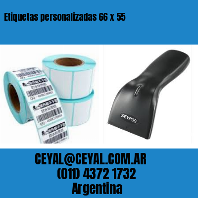 Etiquetas personalizadas 66 x 55