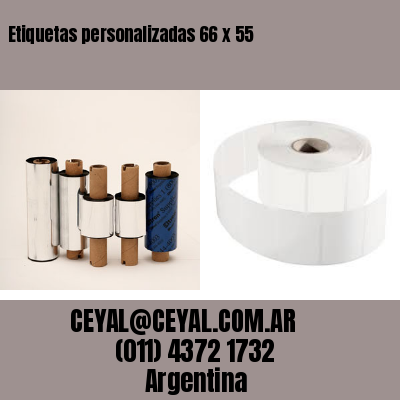 Etiquetas personalizadas 66 x 55