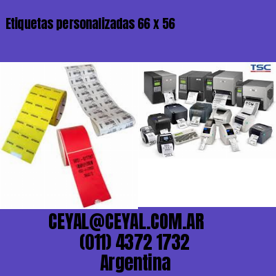 Etiquetas personalizadas 66 x 56