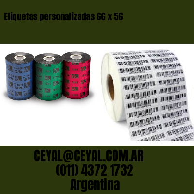 Etiquetas personalizadas 66 x 56