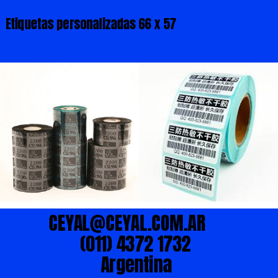 Etiquetas personalizadas 66 x 57