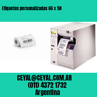 Etiquetas personalizadas 66 x 58