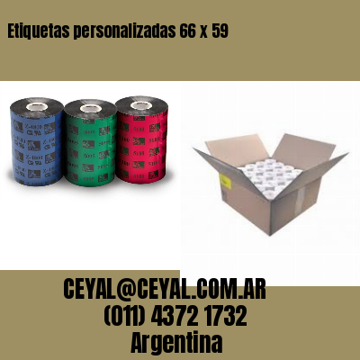 Etiquetas personalizadas 66 x 59