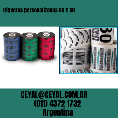 Etiquetas personalizadas 66 x 60