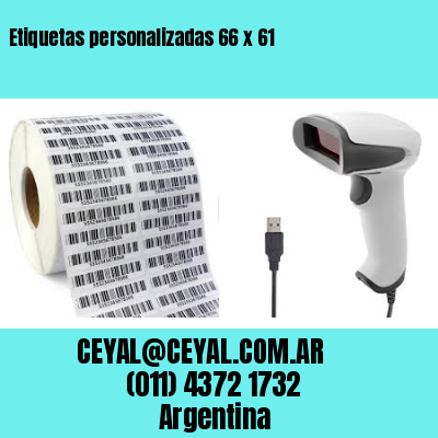 Etiquetas personalizadas 66 x 61