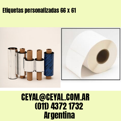 Etiquetas personalizadas 66 x 61