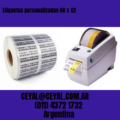 Etiquetas personalizadas 66 x 62