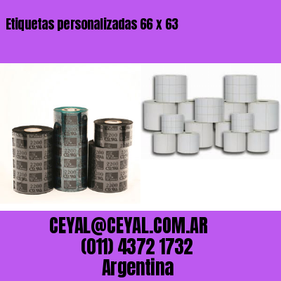 Etiquetas personalizadas 66 x 63