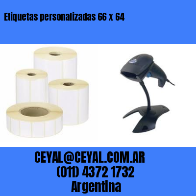 Etiquetas personalizadas 66 x 64