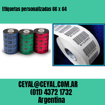 Etiquetas personalizadas 66 x 64