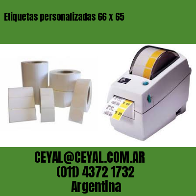 Etiquetas personalizadas 66 x 65