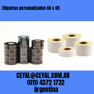 Etiquetas personalizadas 66 x 65