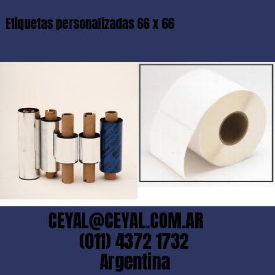 Etiquetas personalizadas 66 x 66