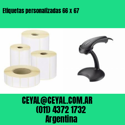 Etiquetas personalizadas 66 x 67