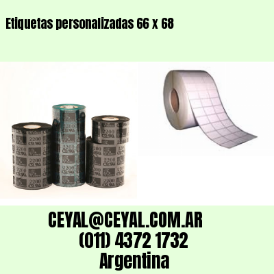 Etiquetas personalizadas 66 x 68