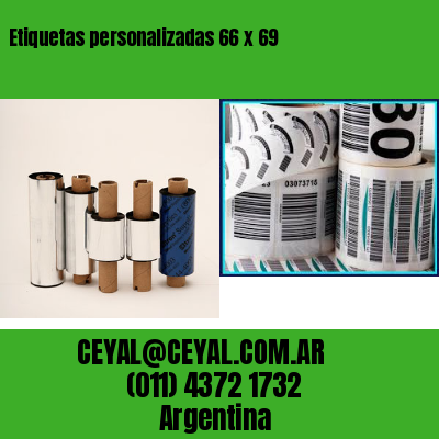 Etiquetas personalizadas 66 x 69