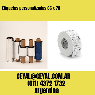 Etiquetas personalizadas 66 x 70