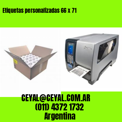 Etiquetas personalizadas 66 x 71