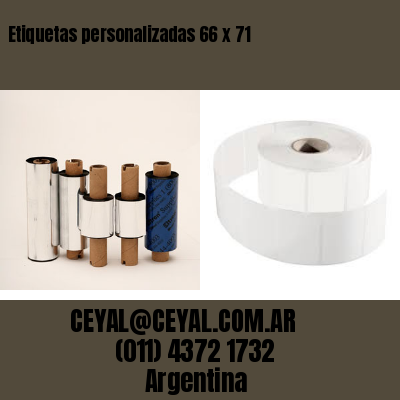 Etiquetas personalizadas 66 x 71