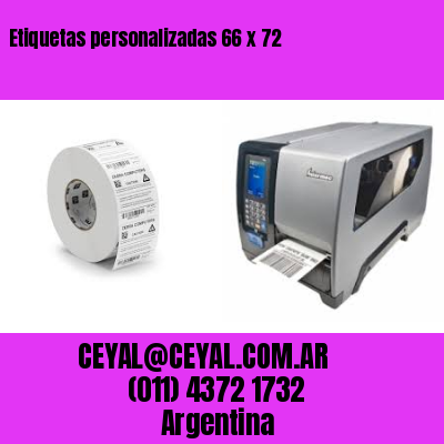 Etiquetas personalizadas 66 x 72