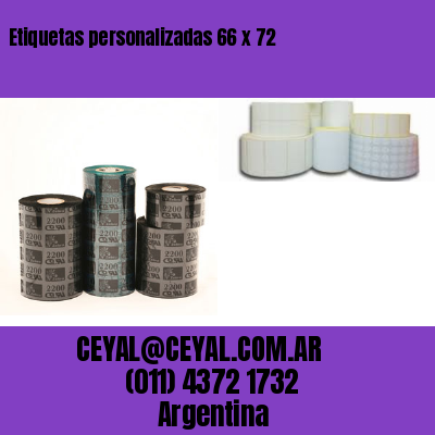 Etiquetas personalizadas 66 x 72