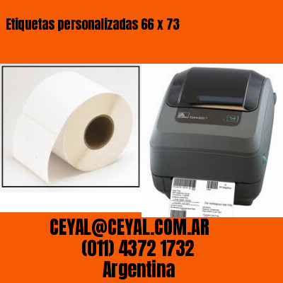 Etiquetas personalizadas 66 x 73