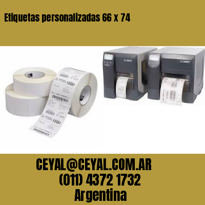Etiquetas personalizadas 66 x 74