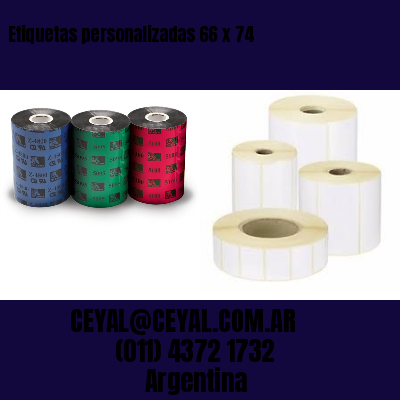 Etiquetas personalizadas 66 x 74