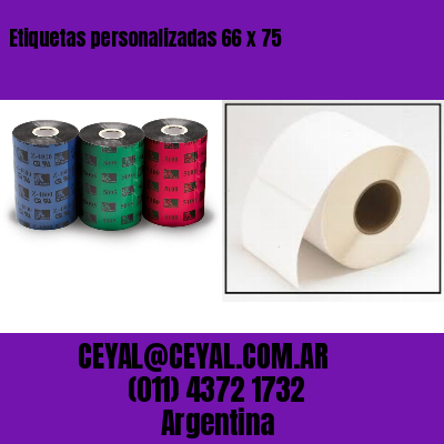 Etiquetas personalizadas 66 x 75