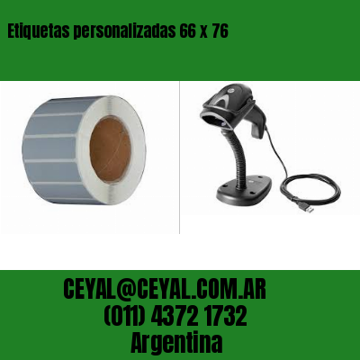 Etiquetas personalizadas 66 x 76