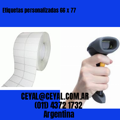 Etiquetas personalizadas 66 x 77
