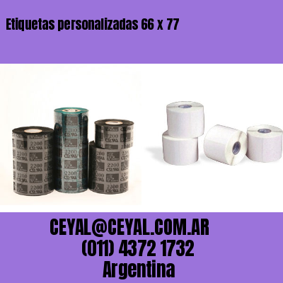 Etiquetas personalizadas 66 x 77