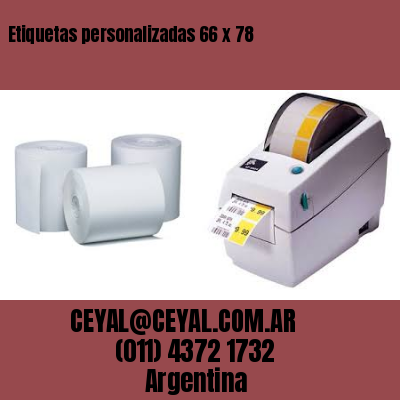 Etiquetas personalizadas 66 x 78