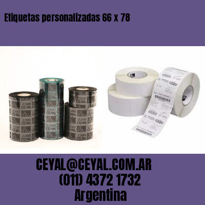 Etiquetas personalizadas 66 x 78