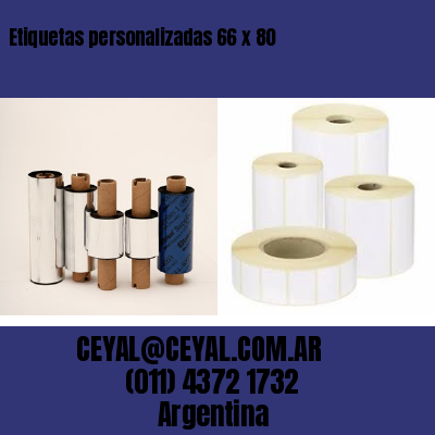 Etiquetas personalizadas 66 x 80