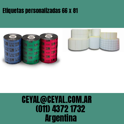 Etiquetas personalizadas 66 x 81