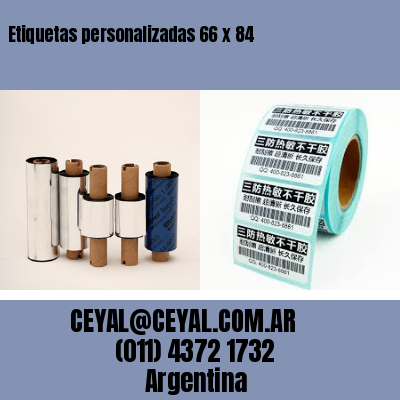 Etiquetas personalizadas 66 x 84