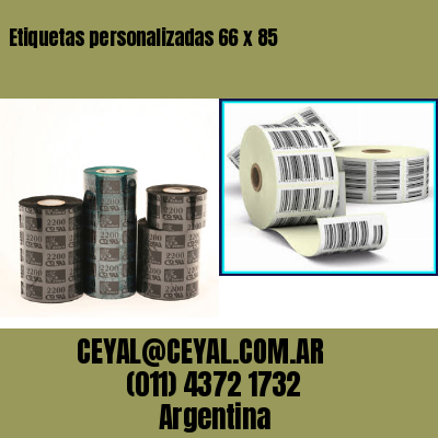 Etiquetas personalizadas 66 x 85