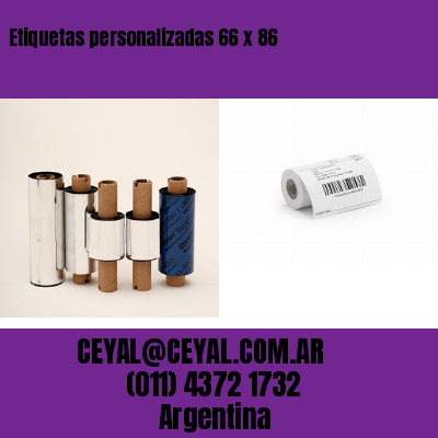 Etiquetas personalizadas 66 x 86