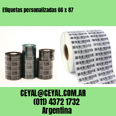 Etiquetas personalizadas 66 x 87