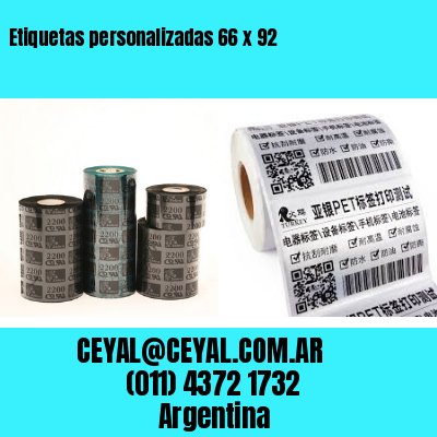 Etiquetas personalizadas 66 x 92