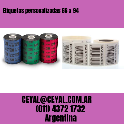 Etiquetas personalizadas 66 x 94